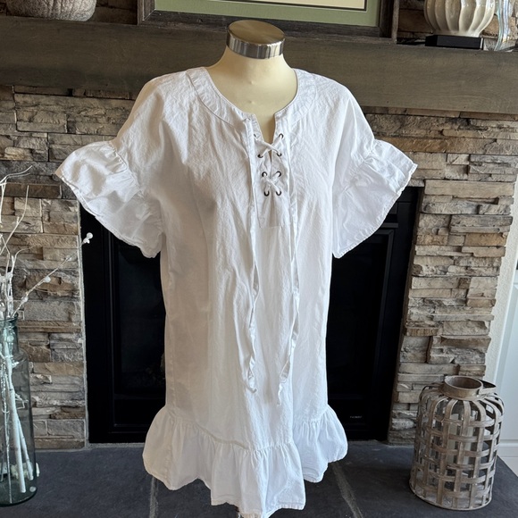 Lucky Brand White Ruffle Dress - Picture 8 of 14